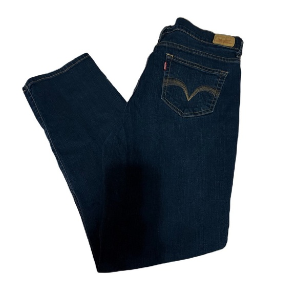 Levi's Blue Jeans Perfectly Slimming 512 Straight Leg Sz 16 Women’s - Picture 1 of 6